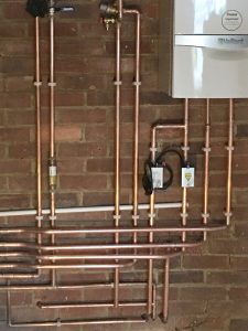 247 Plumbing Solutions of Larkfield, Kent. 22mm full copper Mega Flow Unvented Heating System installation including design, heating, plumbing in Aylesford, Kent.