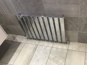 Stylish radiators combined with underfloor heating
