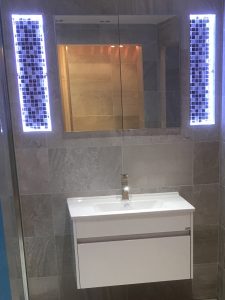 247 Plumbing Solutions of Larkfield, Kent. Full bathroom installation including design, build, underfloor heating, plumbing, tiling including features in Beckenham, South East London.