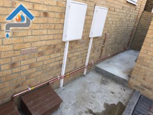 247 Plumbing Solutions installing gas lines for property developer in Gillingham, Kent. 22mm gas lines to both upstairs and downstairs flats in single property
