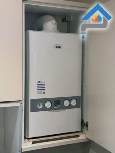 247 Plumbing Solutions installing gas lines and boilers for property developer in Gillingham, Kent to both upstairs and downstairs flats in single property.